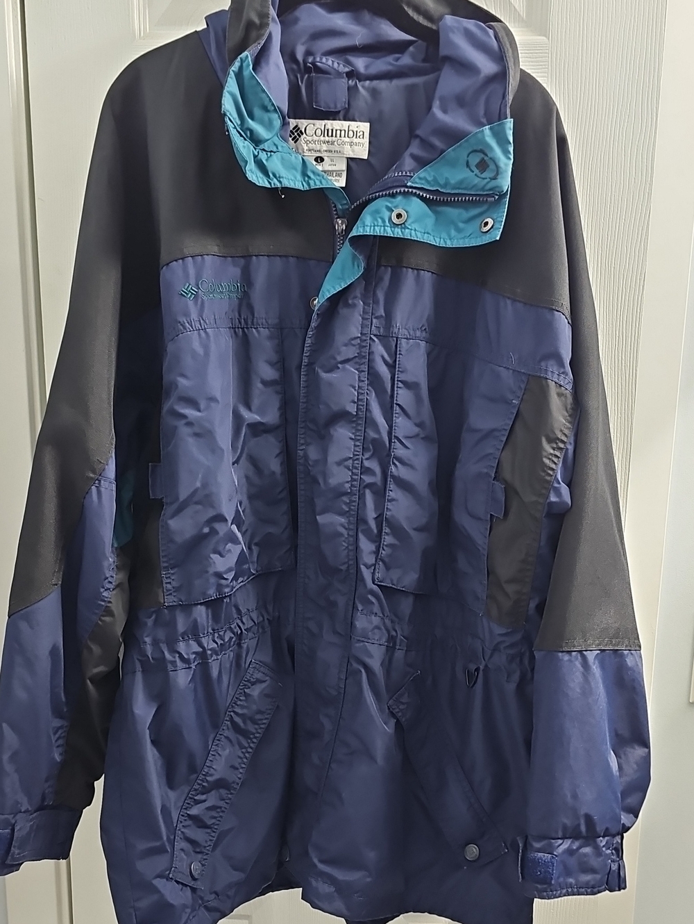 Columbia Jacket Men's Large Blue Waterproof Westridge Shell Only